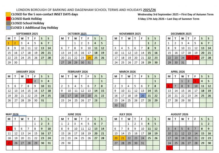 calendar-rush-green-primary-school